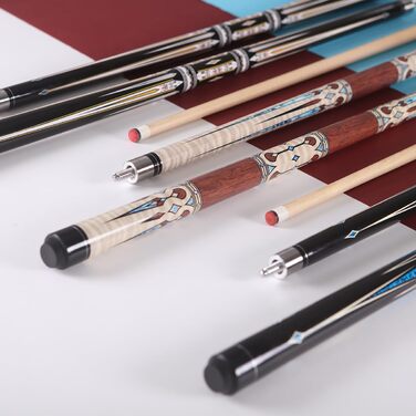 Набір київ для більярду: 2 киї (147.3 см) з акації, 3 наконечники | Київ для більярду, набір, акація