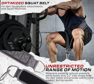Пояс для присідань TAVIEW з кріпленням до стелажа, для важкої атлетики та пауерліфтингу – підтримка спини, низький профіль, м'яка підкладка на стегнах та колінах, надійна застібка, міцний, зелений (сірий)
