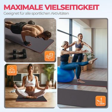 Fitleap Йога мат Pro з екологічного TPE, нековзкий, гіпоалергенний, без шкідливих речовин, для фітнесу, пілатесу та гімнастики