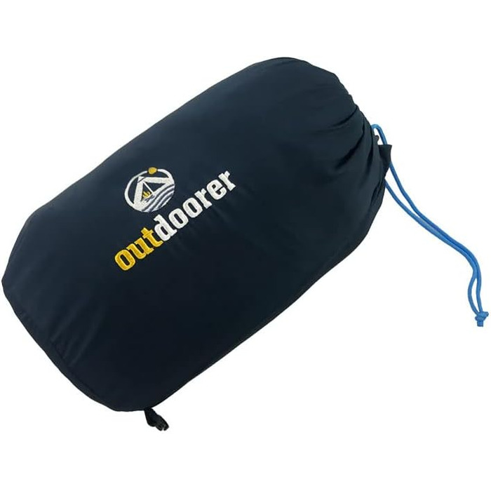 Легкий спальний мішок Trek Comfort від outdoorer (880г) – дорослий туристичний спальник, блакитний, компактний (28x15 см)