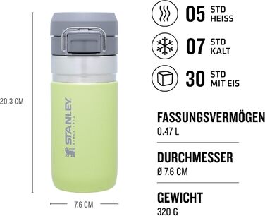 Термос-пляшка Stanley Quick Flip, нержавіюча сталь, 7+ годин холодна, BPA-free, герметична, для води, придатна для миття в посудомийній машині