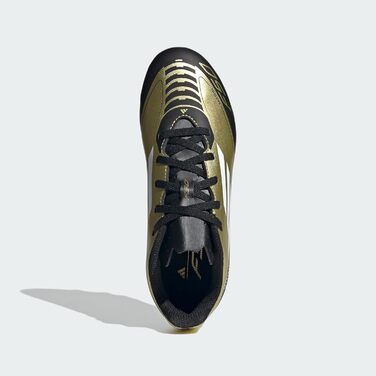 Бутси футбольні adidas F50 Club Messi, гнучка підошва, 42 EU, біло-золото-чорний колір