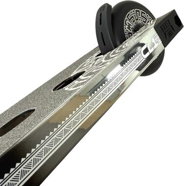 Скутер вілсажний CORE Trick Tretroller 110mm з колесами ABEC 9 для початківців та професіоналів, від 5 років, регульована висота 78-95 см + наліпка Fantic26 (Park CL1 H=86cm, чорний хром)