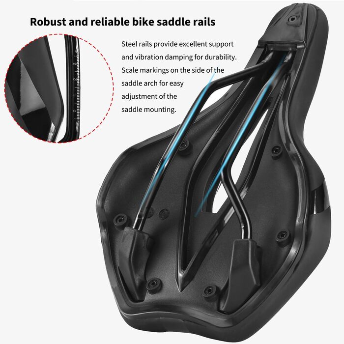 Зручний велосипедний сідло з Memory Foam - універсальне для MTB, Gravel Bike, Ebike, чоловіче та жіноче