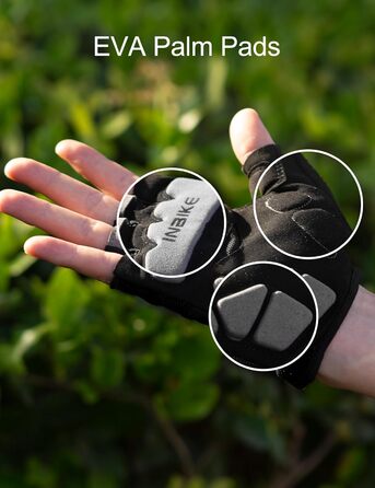 Велосипедні рукавички INBIKE, напівпальцеві, для чоловіків та жінок, з підкладкою Eva, комфортні, дихаючі, літні, для велосипеда, MTB, чорні, XXL