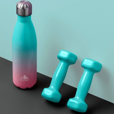 Фляга Mont-Clair з нержавіючої сталі 500 мл - термофляга, без BPA, з градієнтом кольору (білий/сірий)