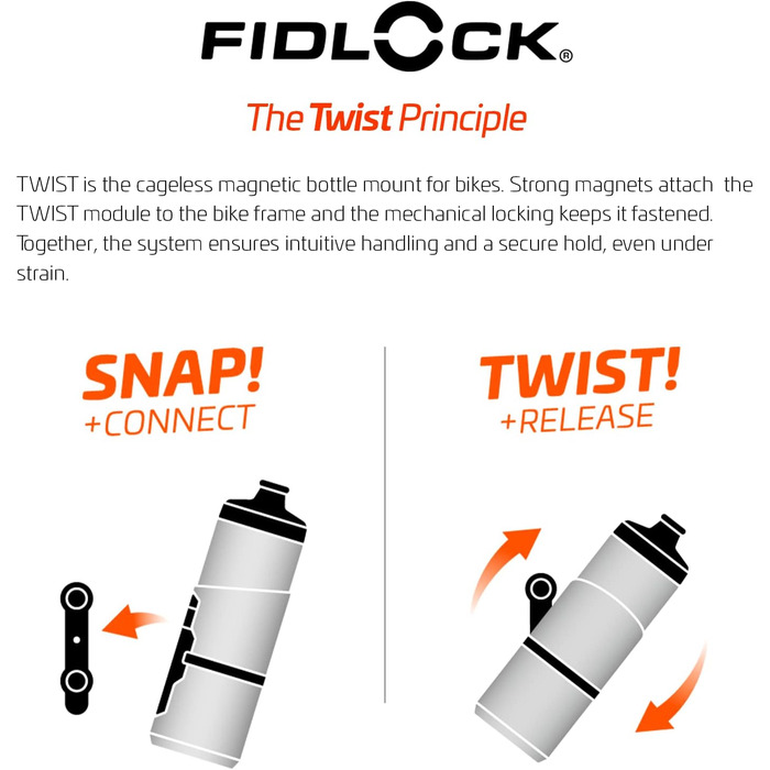 Пляшка для води Fidlock Twist 800 мл, прозора, для дорослих, унісекс