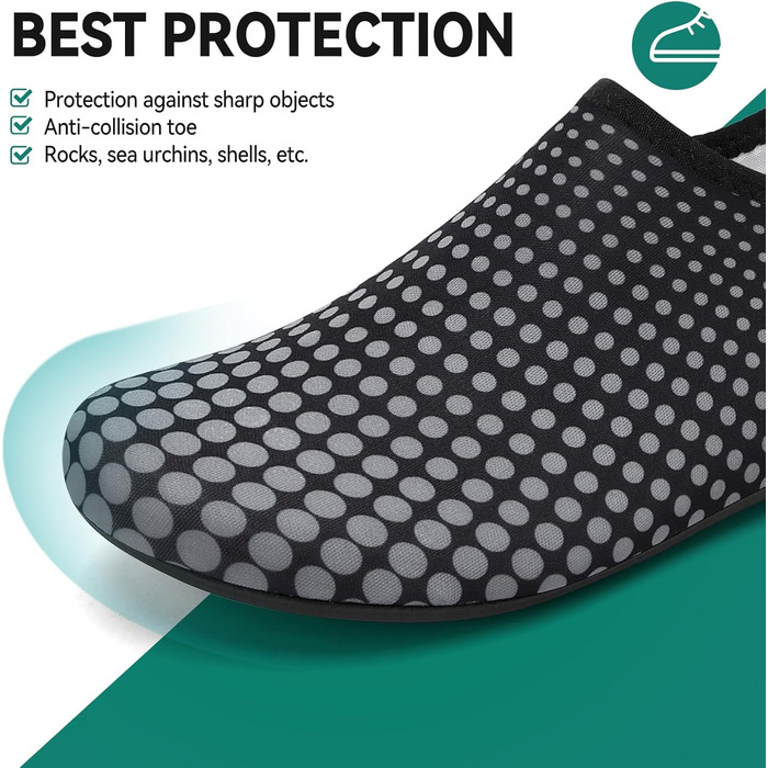 Аквашузи для плавання та йоги: чоловічі та жіночі, швидковисихаючі, неслизькі, сірі (39 EU, G995)