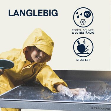 Стіл для тенісу Cornilleau 200x: вуличний, складаний, стійкий до погодних умов, 5 мм меламінова смола, синій/сірий, турнірний розмір