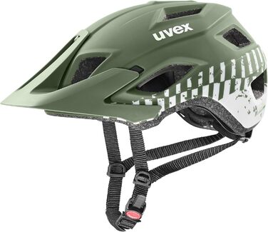 Велосипедний шолом Uvex Access для MTB, унісекс, регульований розмір 57-62 см, покращена вентиляція, зелено-білий матовий
