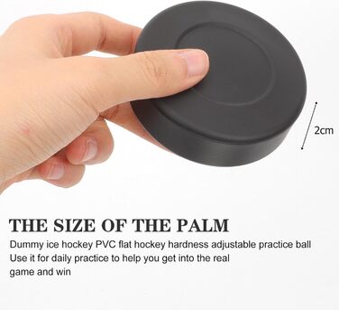 Гумові хокейні шайби Gatuida, 4 шт. для гри в приміщенні та на вулиці, чорні