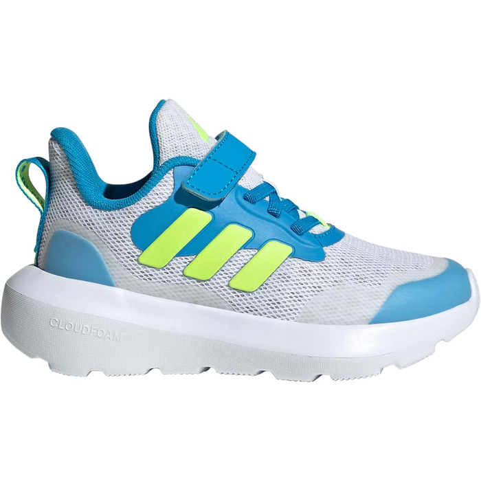 Кросівки для бігу adidas Fortarun Unisex (30.5 EU, темно-сірий, лимонний, світло-блакитний, сонячна батарея)