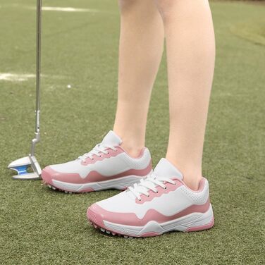 Гольф-взуття для чоловіків та жінок. Водонепроникні та дихаючі кросівки для гольфу з шипами. Зручне спортивне взуття 36-46 EU, Рожевий 37 EU