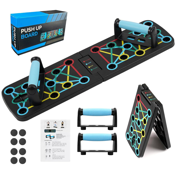 Дошка для віджимань Push Up Board, тренажер для дому, портативна, складана, для чоловіків та жінок