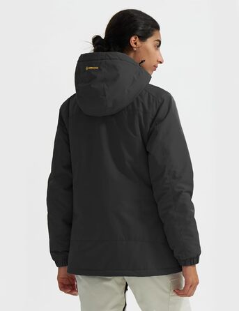 Жіноча лижна куртка GEMYSE: водонепроникна, вітронепроникна, з флісовою підкладкою, для активного відпочинку на снігу (M, сірий)