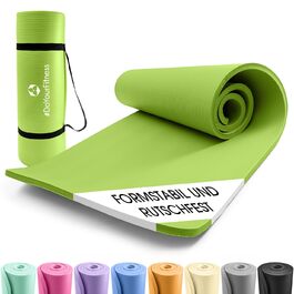 Килимок для фітнесу та йоги DoYourFitness 183x61 см / XXL 190x100 см, товщина 0.8-2 см, зелений - для дому та вулиці