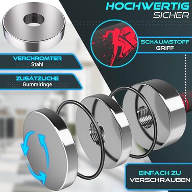 Набір гантелей 2 шт. з масивного сталі 2,5/5/7,5/10 кг | Гантелі з набором ваг та пінополіуретановими ручками | Фітнес гантелі для дому, силові тренування та нарощування м'язів, блакитний (червоний, 2 x 7,5 кг)