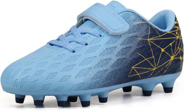 Дитячі футбольні бутси JABASIC Firm Ground для хлопчиків та дівчаток (30 EU, блакитний, темно-синій)