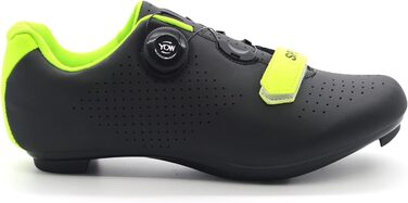 Велосипедні туфлі для їзди по пересіченій місцевості та шосе, сумісні з SPD/SPD-SL, для чоловіків та жінок (42 EU, Чорний/Зелений)