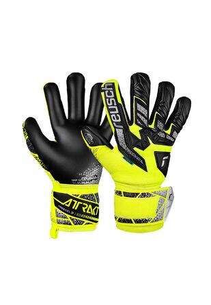 Воротарські рукавички Reusch Attrakt Freegel Silver Junior дитячі, для футболу, дихаючі, універсальні (жовто-срібно-чорні)