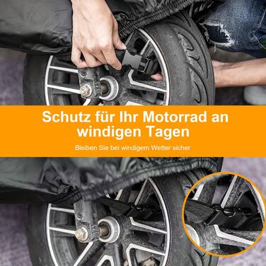 Захисний чохол для мотоцикла XXL, вологостійкий, 210D Oxford, з отворами для замка, для скутера, мопеда, моторолера (245x105x125 см)