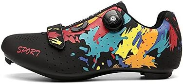 Чоловічі велотуфлі для MTB, шосе та тренувань. Сучасні кросівки для їзди на велосипеді, сумісні з SPD/SPD-SL, чорного кольору, 41 EU
