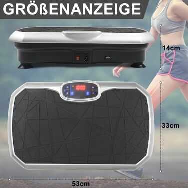 Вібраційна платформа Triclicks для тренувань всього тіла - 5 програм, з пультом дистанційного керування та еластичними стрічками, для схуднення та фітнесу вдома