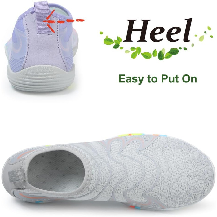 Шкарпетки для плавання унісекс, аквашузи чоловічі та жіночі, швидковисихаючі, легкі, дихаючі, сірі, 45 EU