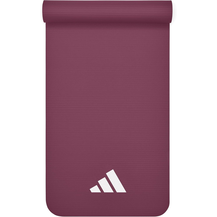 Adidas фітнес-мат для дому, нековзкий килимок для гімнастики та фітнесу, 7 мм, бордовий