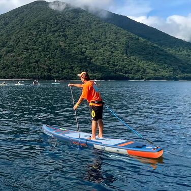 Надувний SUP-борд WOWSEA для SUP-серфінгу, йоги та відпочинку на воді. Розмір 335x81.5x15 см. Кольори: блакитний, помаранчевий