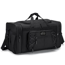 Спортивна сумка для подорожей BAGZY 70 л, велика водонепроникна дорожня сумка для залу, кемпінгу та відпустки, чорна