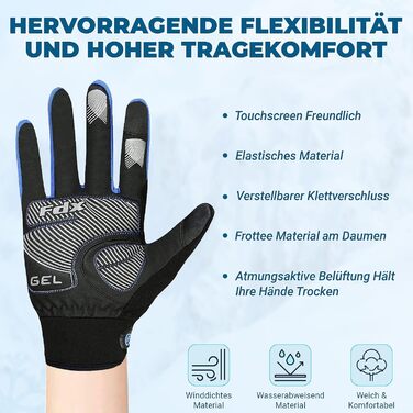 Рукавички велосипедні зимові FDX Thermo (чоловічі/жіночі) - водонепроникні, вітрозахисні, теплі, дихаючі, з сенсорним екраном
