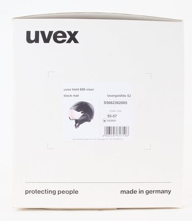 Гірськолижний шолом з візором uvex HLMT 600 для дорослих, чорний матовий, 55-57 см