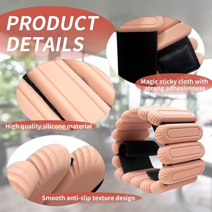 Набір манжет на зап'ястя для плавання та фітнесу, 1 кг, регульовані, для жінок