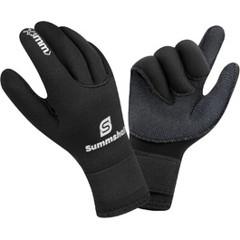 Рукавички з неопрену Sushall для чоловіків, 3 шт. - водолазні рукавички для дайвінгу, серфінгу, снорклінгу (L, чорний)