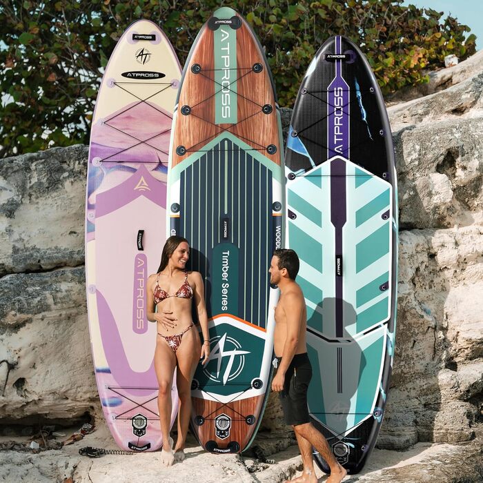 Надувне SUP-борд (305 x 91 см) з аксесуарами та рюкзаком, блакитний колір, з сидінням