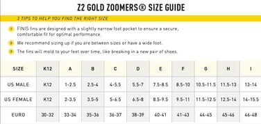 Плавальні ласти FINIS Z2 Gold H, жовто-чорні, розмір 45-46, для тренувань