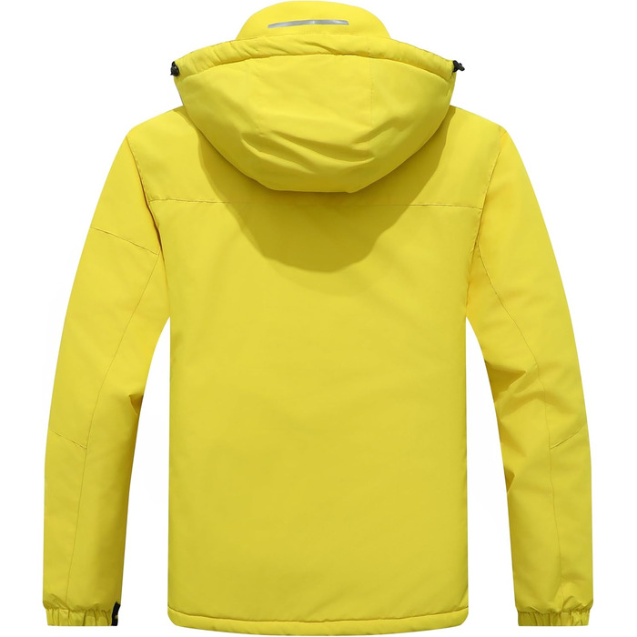 Чоловіча зимова куртка для сноуборду та лижного спорту, водонепроникна, вітрозахисна, з капюшоном, зелена (S, жовта)