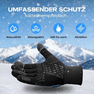 Зимові велосипедні рукавички, рукавички для бігу з сенсорним екраном та кріпленням від втрати – вітронепроникні спортивні рукавички для чоловіків та жінок для їзди на велосипеді, бігу та активного відпочинку