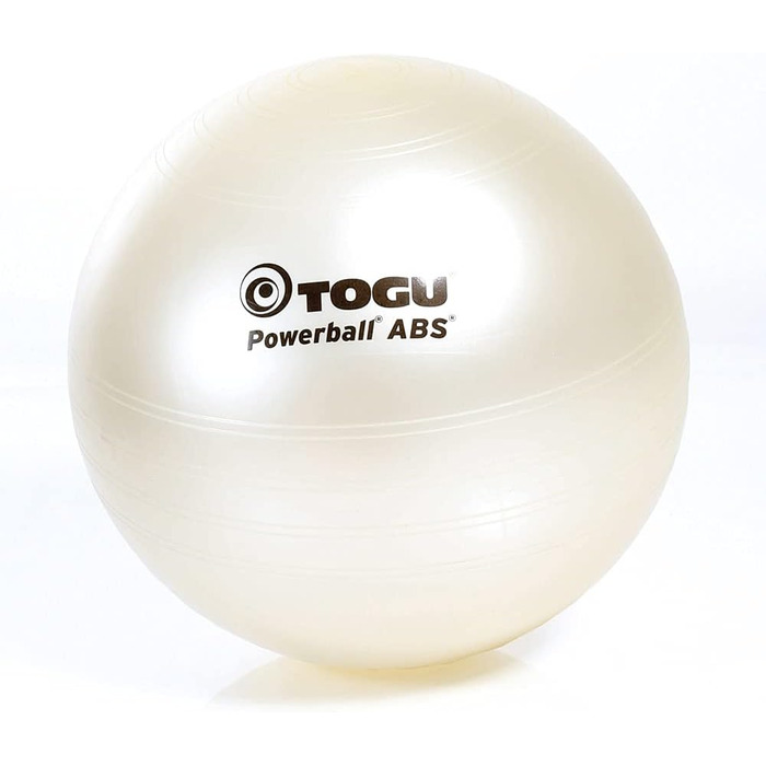 Гімнастичний м'яч TOGU Powerball ABS 65 см, перловий, антивибуховий