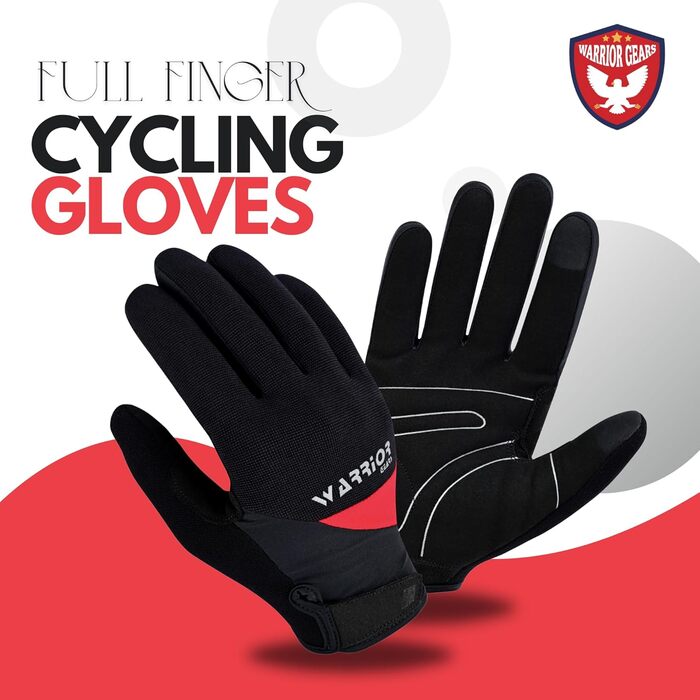 Велосипедні рукавички Habfinger для чоловіків, червоні/бежеві (XXL), неслизьке покриття, короткі