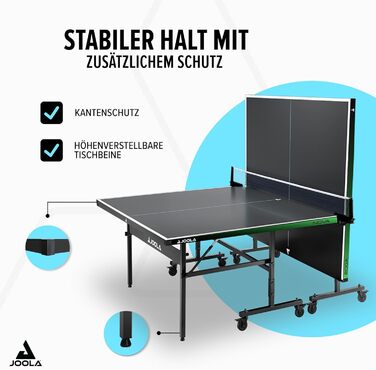 Стол для настільного тенісу JOOLA NOVA Outdoor – вологостійкий, розкладний, з регулюванням висоти та сіткою (200A)
