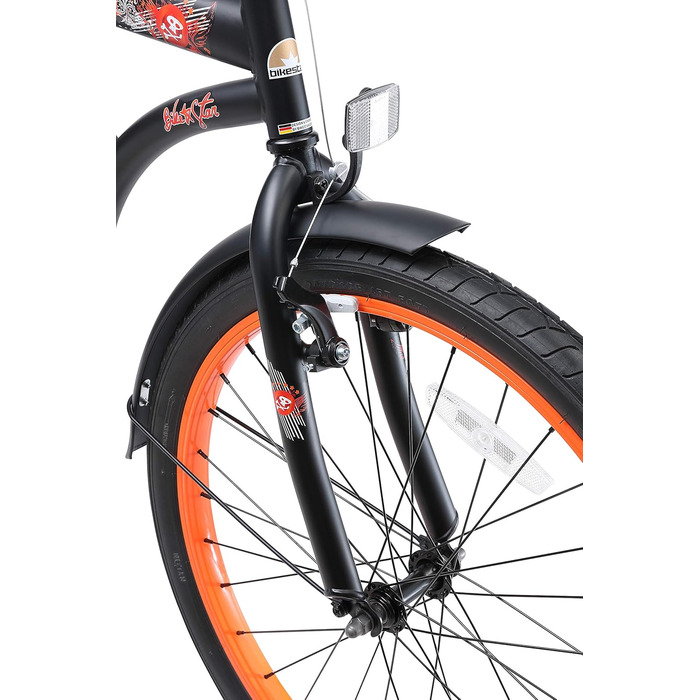 Дитяче велосипед BIKESTAR 24 дюйми для хлопчиків та дівчаток від 6 років | Круізер | Чорний колір