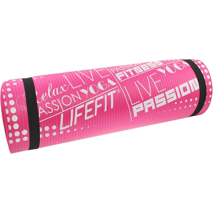 Килимок для йоги LIFEFIT EXLUZIV PLUS рожевий