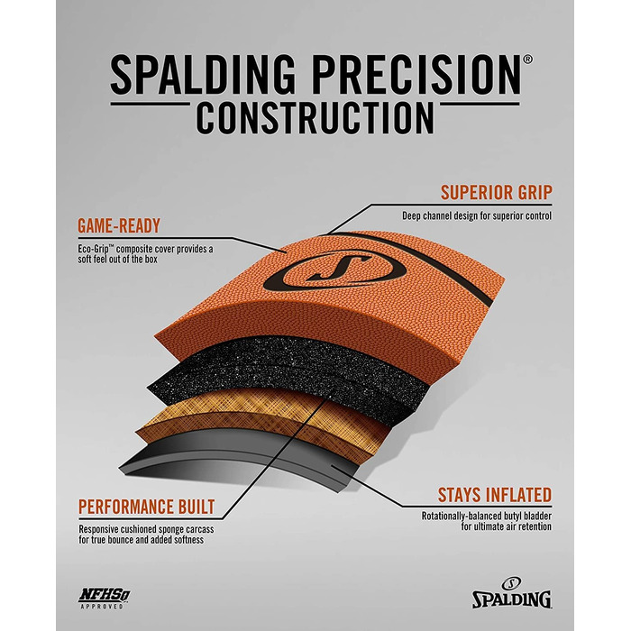 Баскетбольний м'яч Spalding X універсальний для дорослих і дітей