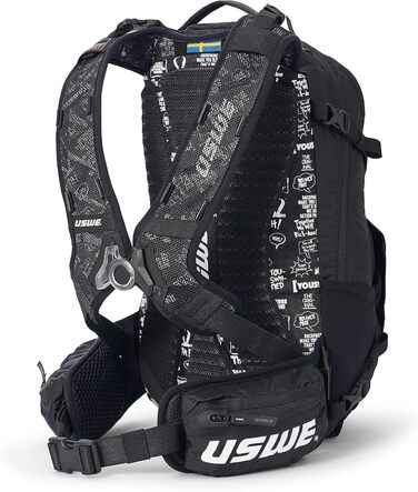 Рюкзак USWE Shred 25 л чорний для MTB, E-MTB, гірських велосипедів, преміум класу