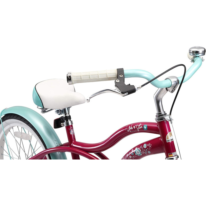 Дитячий велосипед BIKESTAR 20/24 дюйми для хлопчиків та дівчаток від 6 років | Велосипед круїзер | Тест без ризику (фіолетовий)