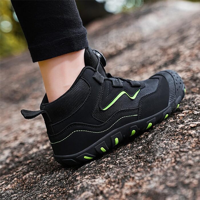 Дитячі баскетбольні кросівки Kinder Swivel Buckle: зручні, дихаючі, антиковзкі трекінгові черевики для хлопчиків та дівчаток, чорного кольору (28 EU)