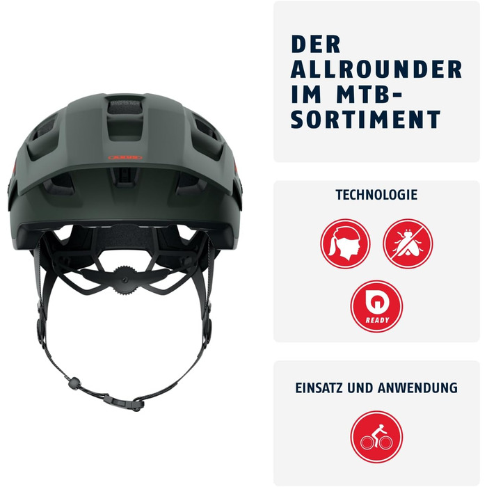 ABUS MoDrop – міцний велосипедний шолом для MTB з хорошою вентиляцією, індивідуальною посадкою, унісекс