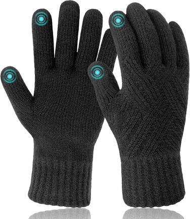Жіночі зимові рукавички Migliore Wear Thinsulate, теплі сенсорні рукавички для спорту, велоспорту, риболовлі, L-XL, чорні